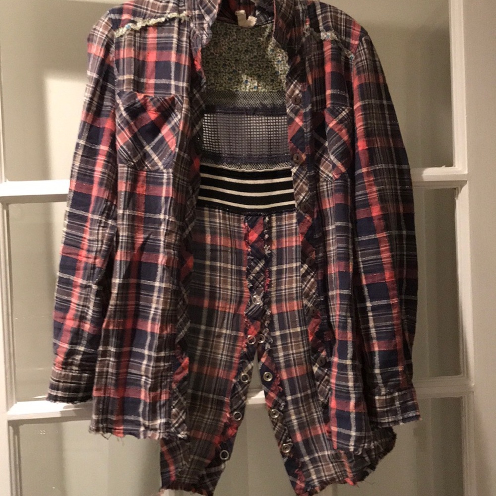Free people plaid blouse